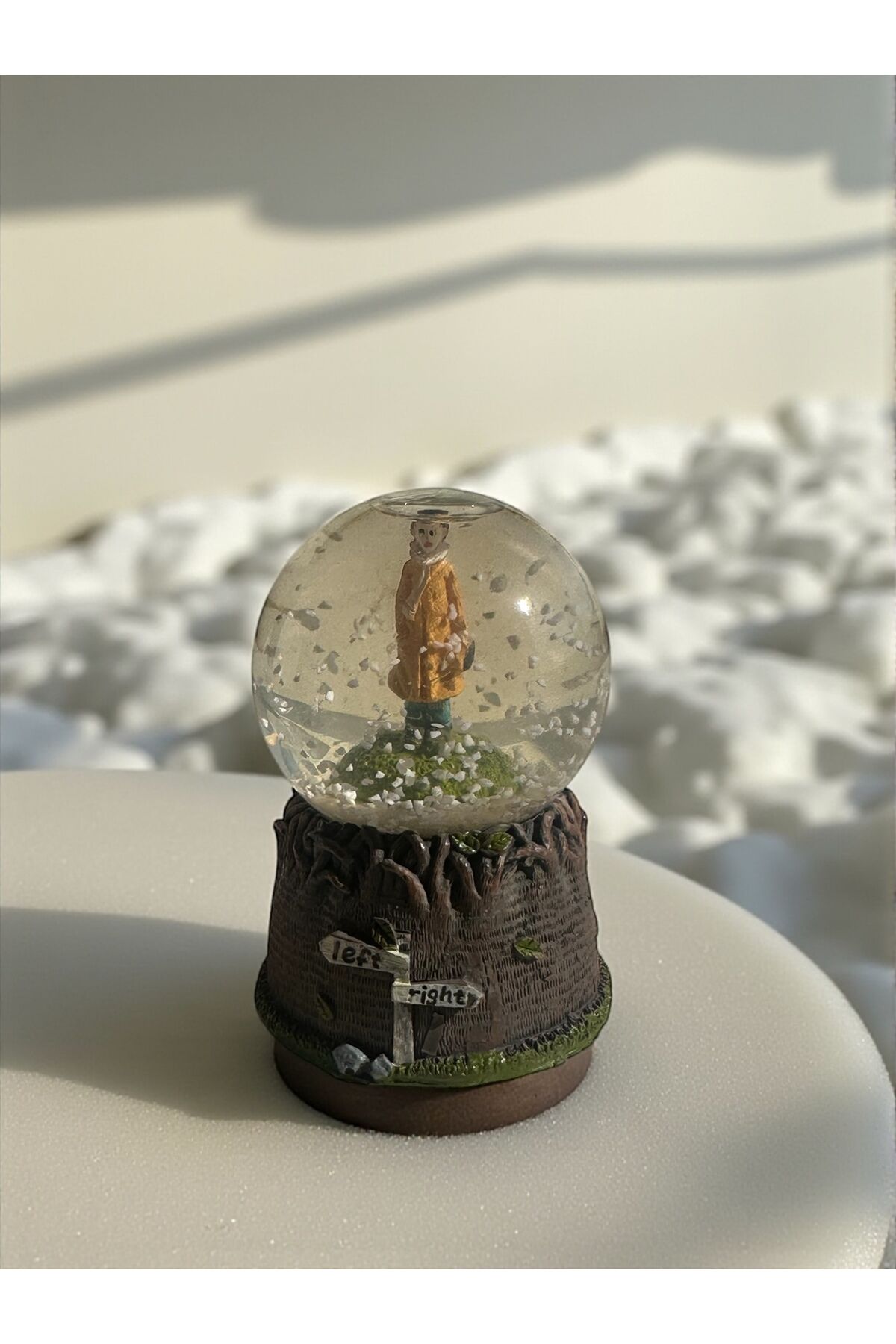 Yılbaşı Kar Küresi noel baba temalı yılbası kuresi 9x6 cm Kahverengi