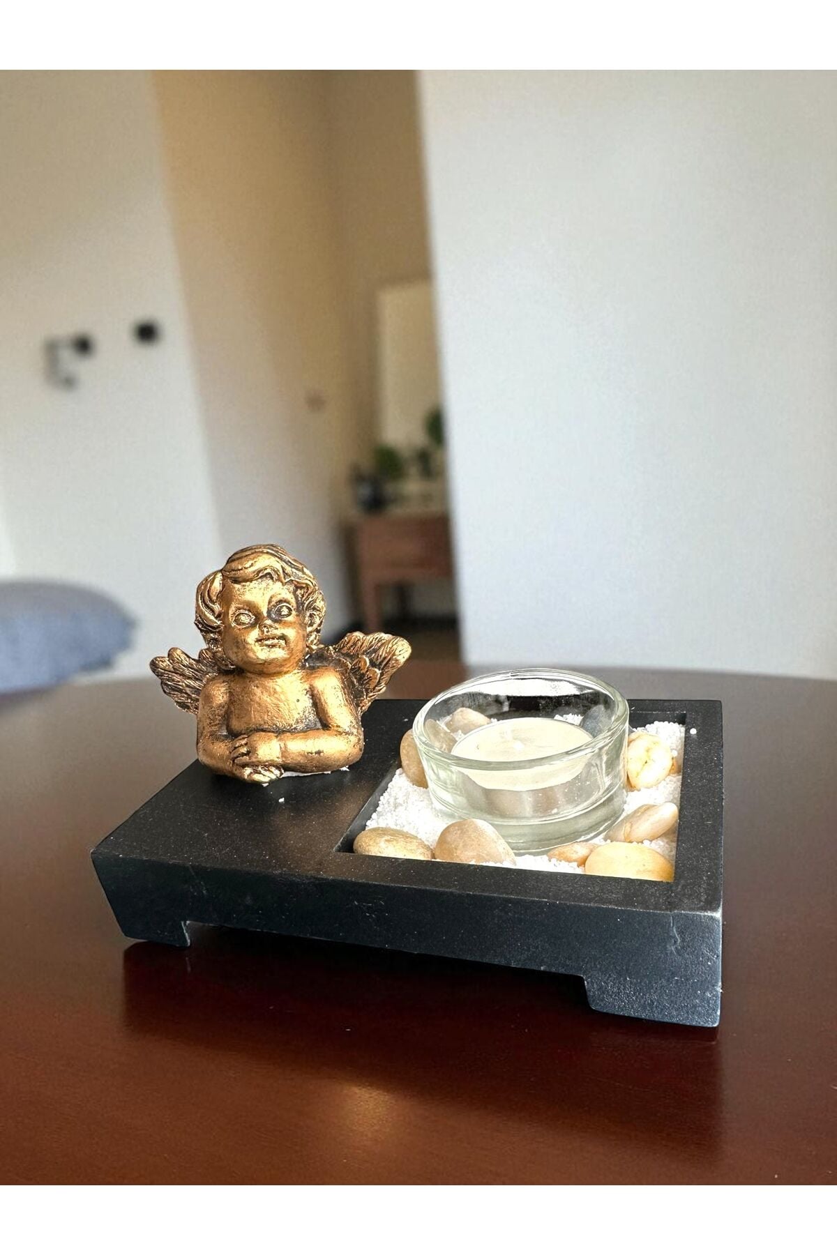 Melek Heykel Mumluk Dekoratif melek mum Altın