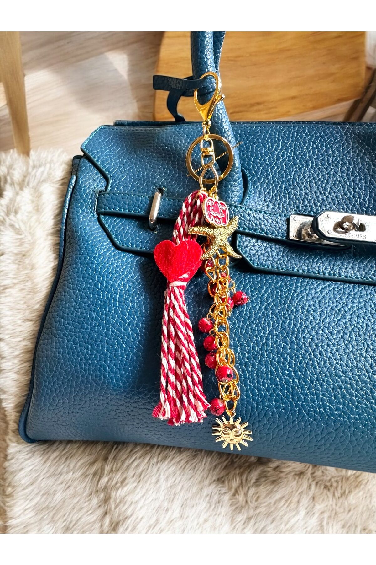 Çanta charm marteniçka anahtarlık şans charmı çanta aksesuarı