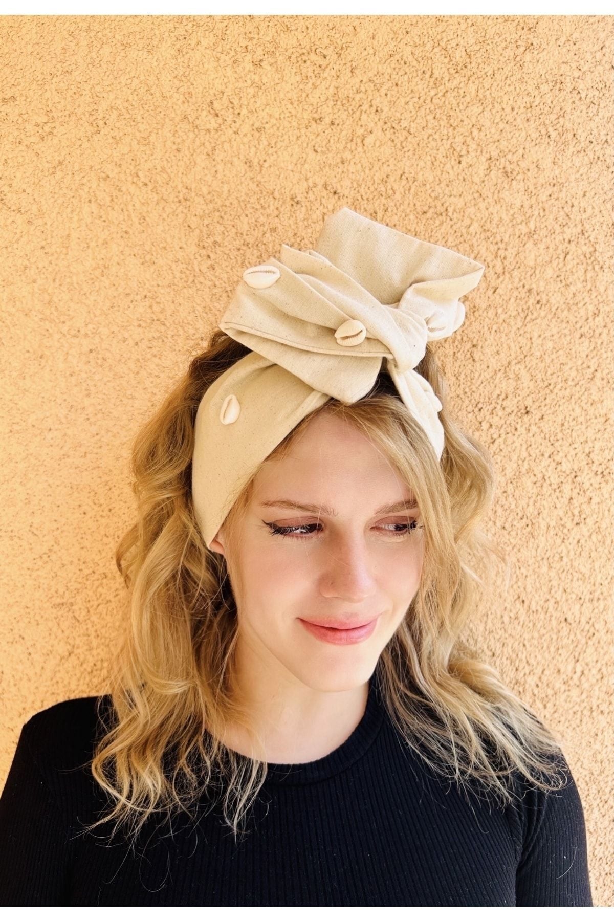 Deniz Kabuklu Telli Kalın Bandana