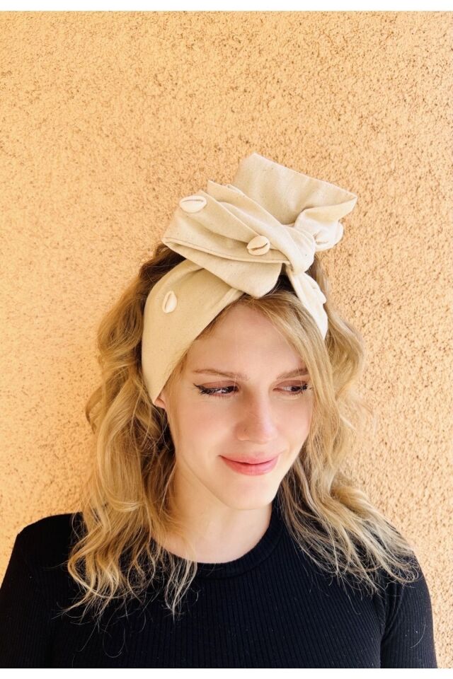 Deniz Kabuklu Telli Kalın Bandana