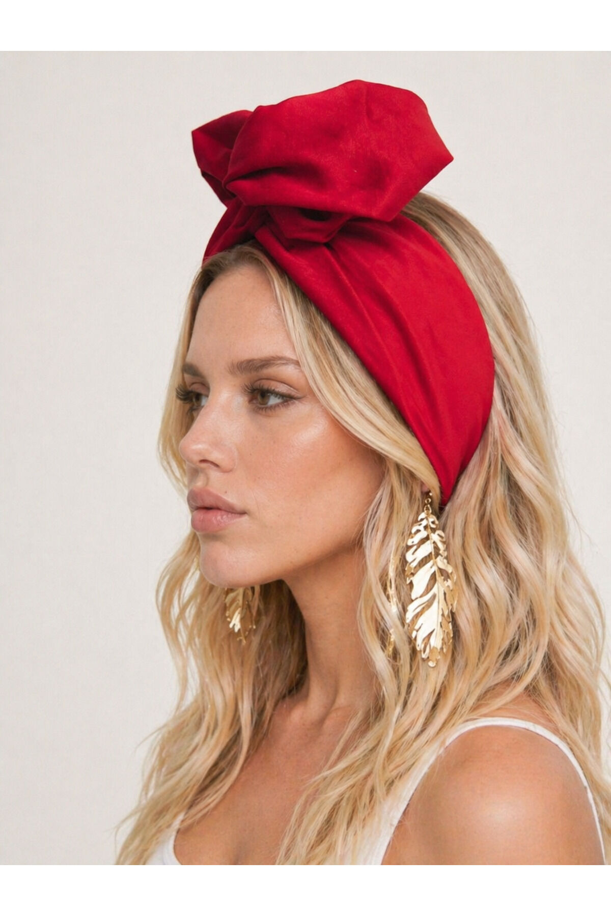 Kırmızı Telli Bandana Kırmızı saç bandı