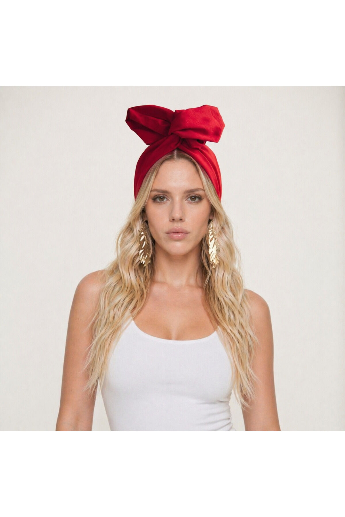 Kırmızı Telli Bandana Kırmızı saç bandı