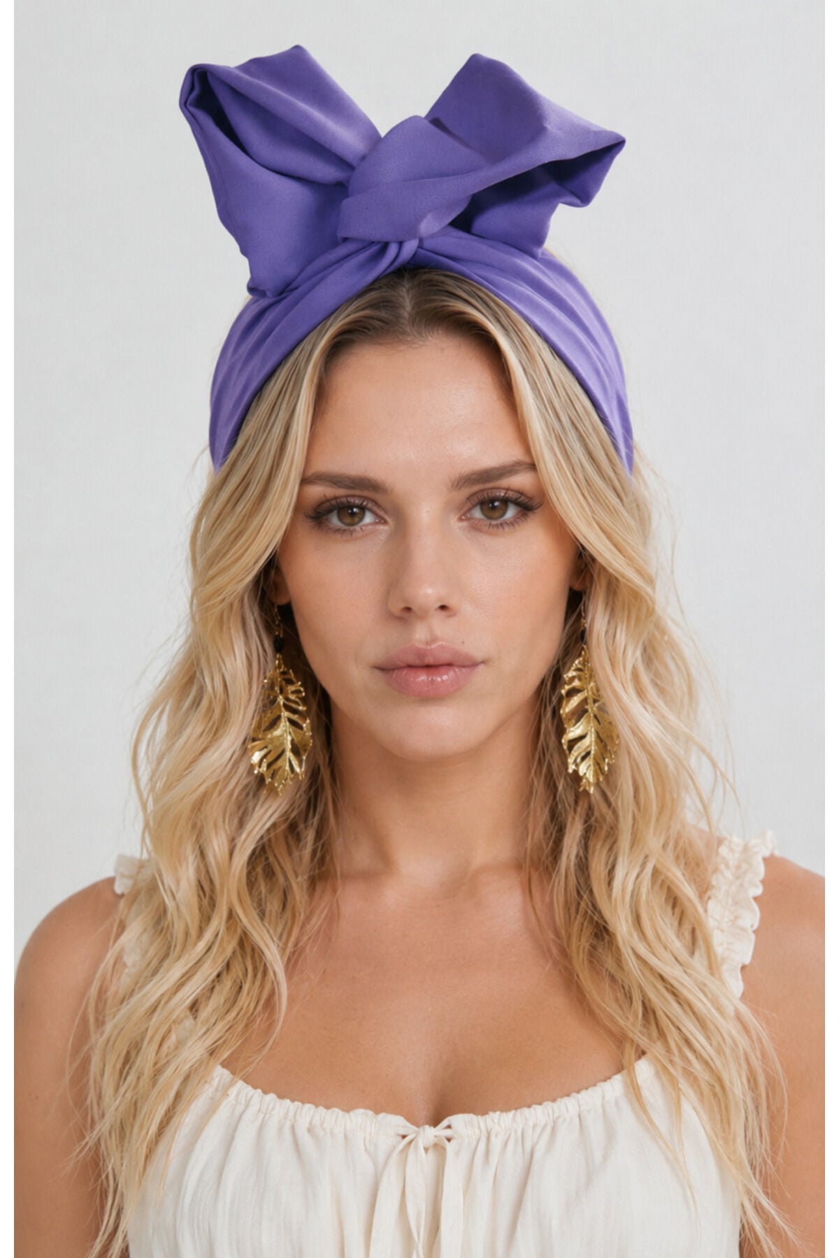 Lila Telli Bandana Renkli Saç Bandı