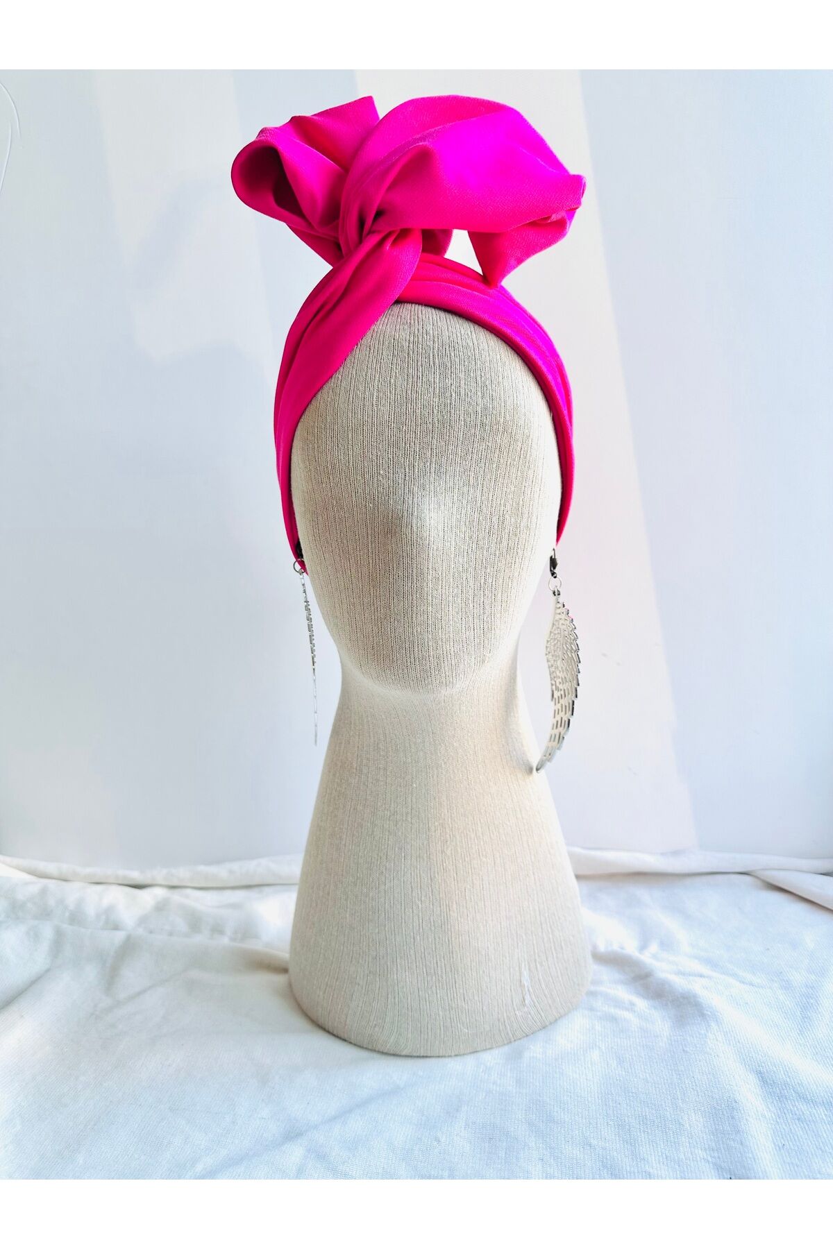 Pembe Telli Bandana Pembe saç bandı