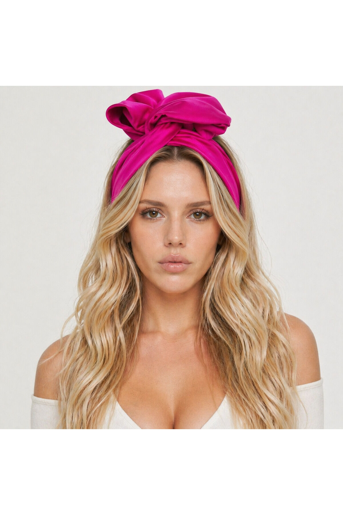 Pembe Telli Bandana Pembe saç bandı