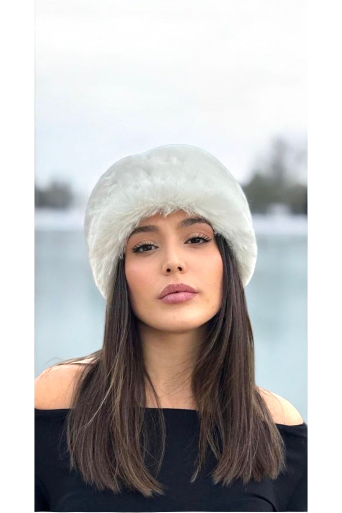 Suni Saç Bandı tüylü Rus Kalın bant Kayak kulak koruyucu