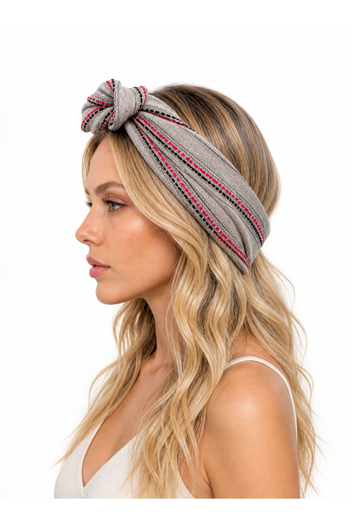 Telli Bandana ozel seri keten telli bandana etnik desenli saç bandı