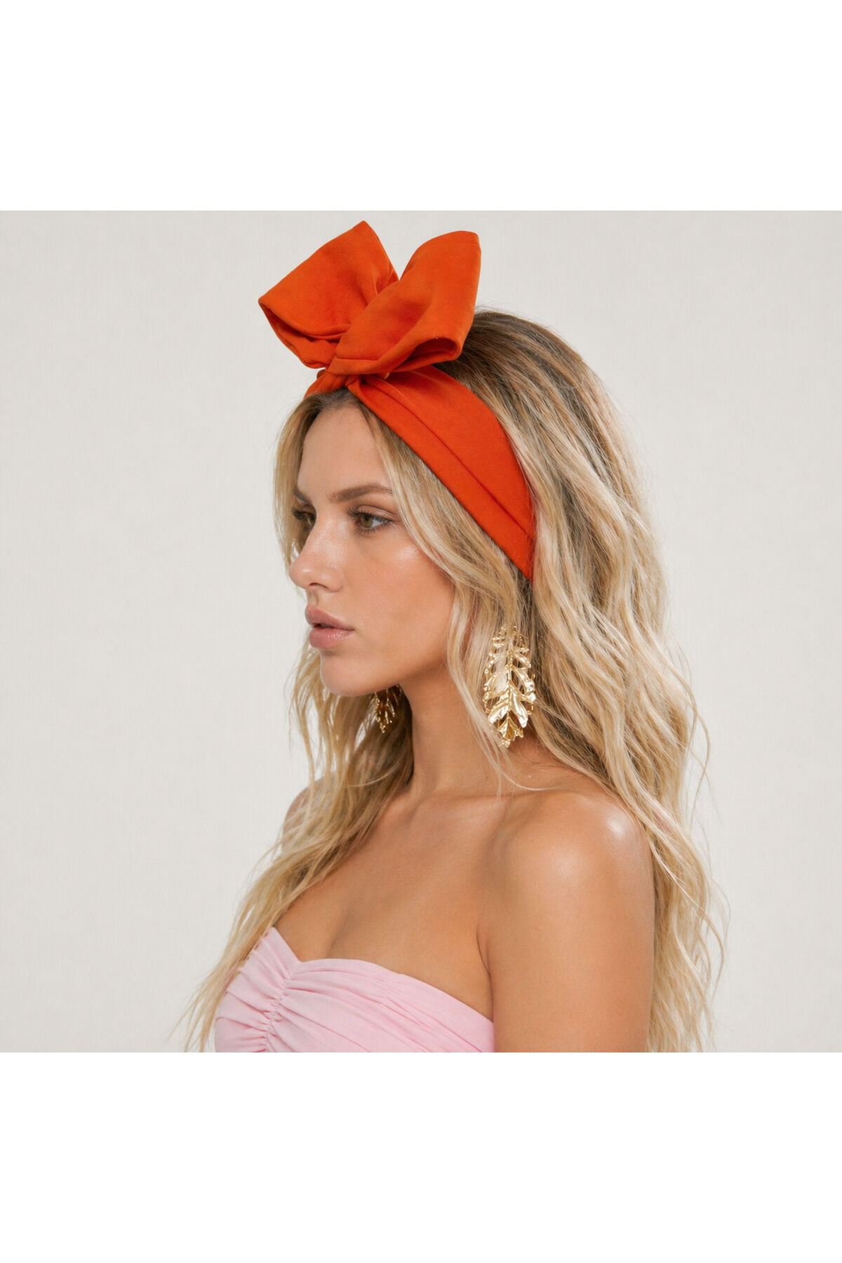 Turuncu Telli Bandana Turuncu saç bandı