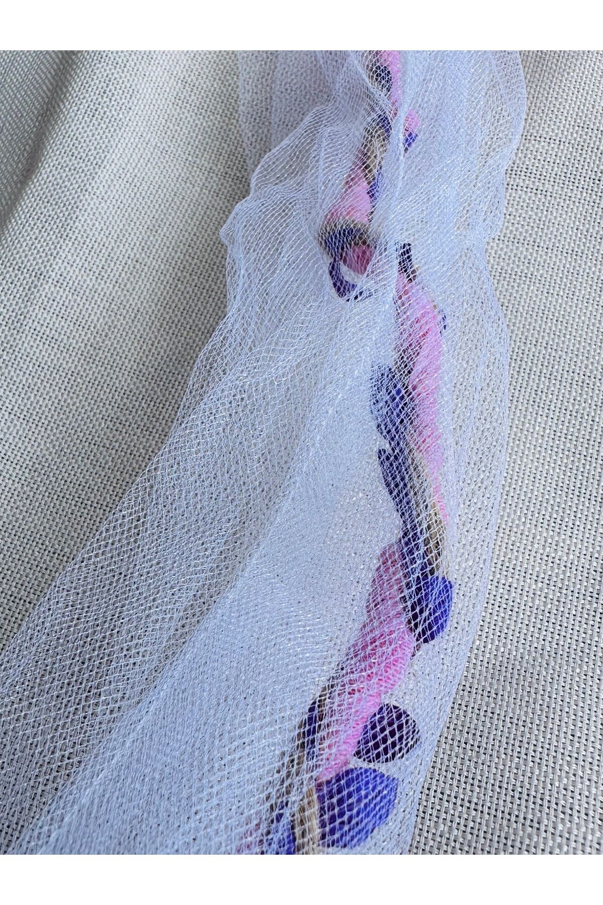 Tül Detaylıa Sarmaşık Telli Saç Bandı Tül telli Bandana
